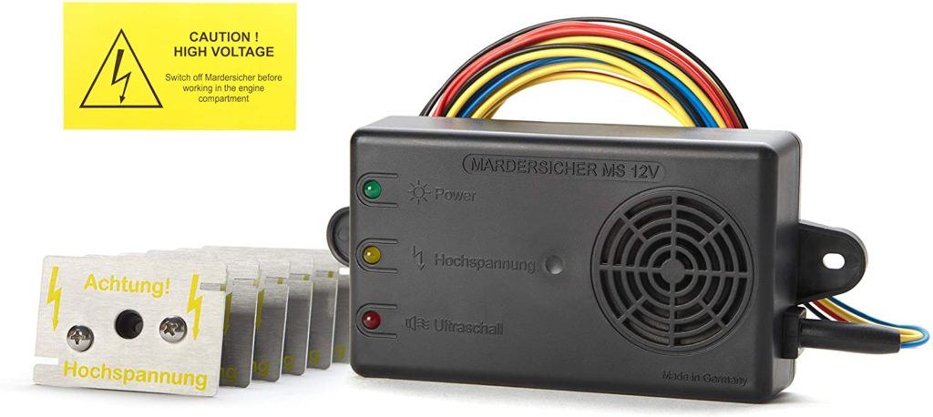 Mardersicher Mobil MS12V - Hochspannung und Ultraschall in Kombination